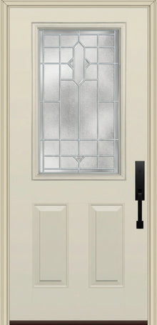 ProVia Legacy Single Entry Door 430 Style Brookhaven Decorative Glass with Zinc Caming and Low-E - Doors and Beyond
