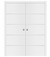 Nova Glam Pro 010 Soft White Laminated Modern Double Pocket Door - Doors and Beyond