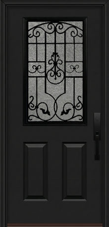 ProVia Legacy Single Entry Door 430 Style Barcelona Decorative Glass With Gluechip Privacy Glass - Doors and Beyond