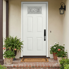 ProVia Legacy Single Entry Door 420 Style Somerset Decorative Glass with Zinc Caming and Low-E - Doors and Beyond