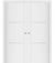 Nova Stile 004 Soft White Laminated Modern Double Pocket Door - Doors and Beyond