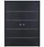 Nova Glam Pro 010 Soft Black Laminated Modern Double Pocket Door - Doors and Beyond