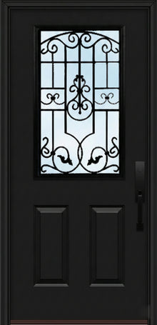 ProVia Legacy Single Entry Door 430 Style Barcelona Decorative Glass Clear Glass and Low E Glass - Doors and Beyond