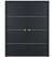 Nova Glam Pro 009 Soft Black Laminated Modern Double Pocket Door - Doors and Beyond