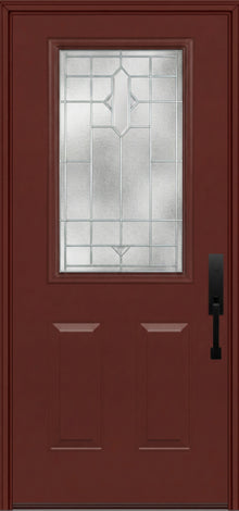 ProVia Legacy Single Entry Door 430 Style Brookhaven Decorative Glass with Zinc Caming and Low-E - Doors and Beyond