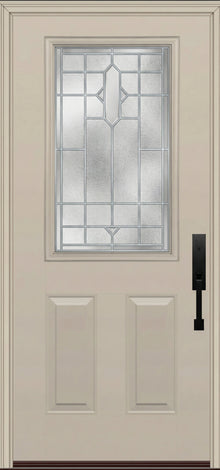 ProVia Legacy Single Entry Door 430 Style Brookhaven Decorative Glass with Zinc Caming and Low-E - Doors and Beyond