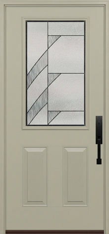 ProVia Legacy Single Entry Door 430 Style Tidal Decorative Glass with Patina Caming and Low-E - Doors and Beyond