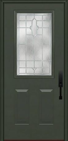 ProVia Legacy Single Entry Door 430 Style Brookhaven Decorative Glass with Zinc Caming and Low-E - Doors and Beyond