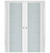 Nova Triplex 007 Soft White Laminated Modern Double Pocket Door - Doors and Beyond