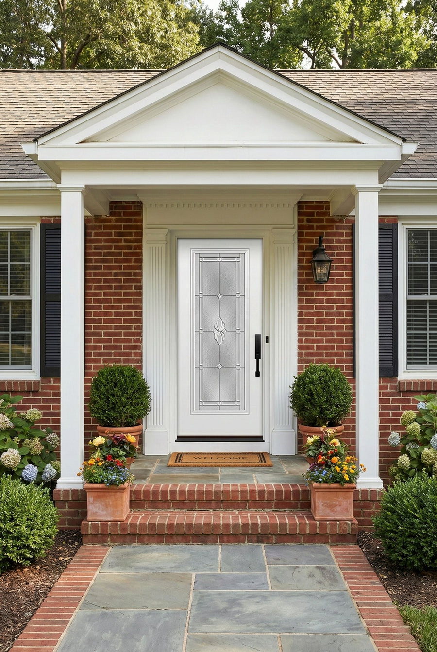 ProVia Legacy Single Entry Door 460 Style Somerset Decorative Glass with Zinc Caming and Low-E - Doors and Beyond