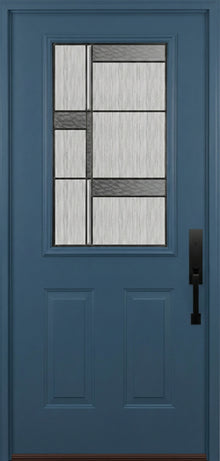 ProVia Legacy Single Entry Door 430 Style Manhattan Decorative Glass with Patina Caming and Low-E - Doors and Beyond