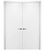 Nova Graffiti Soft White Laminated Modern Double Pocket Door - Doors and Beyond