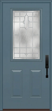 ProVia Legacy Single Entry Door 430 Style Brookhaven Decorative Glass with Zinc Caming and Low-E - Doors and Beyond