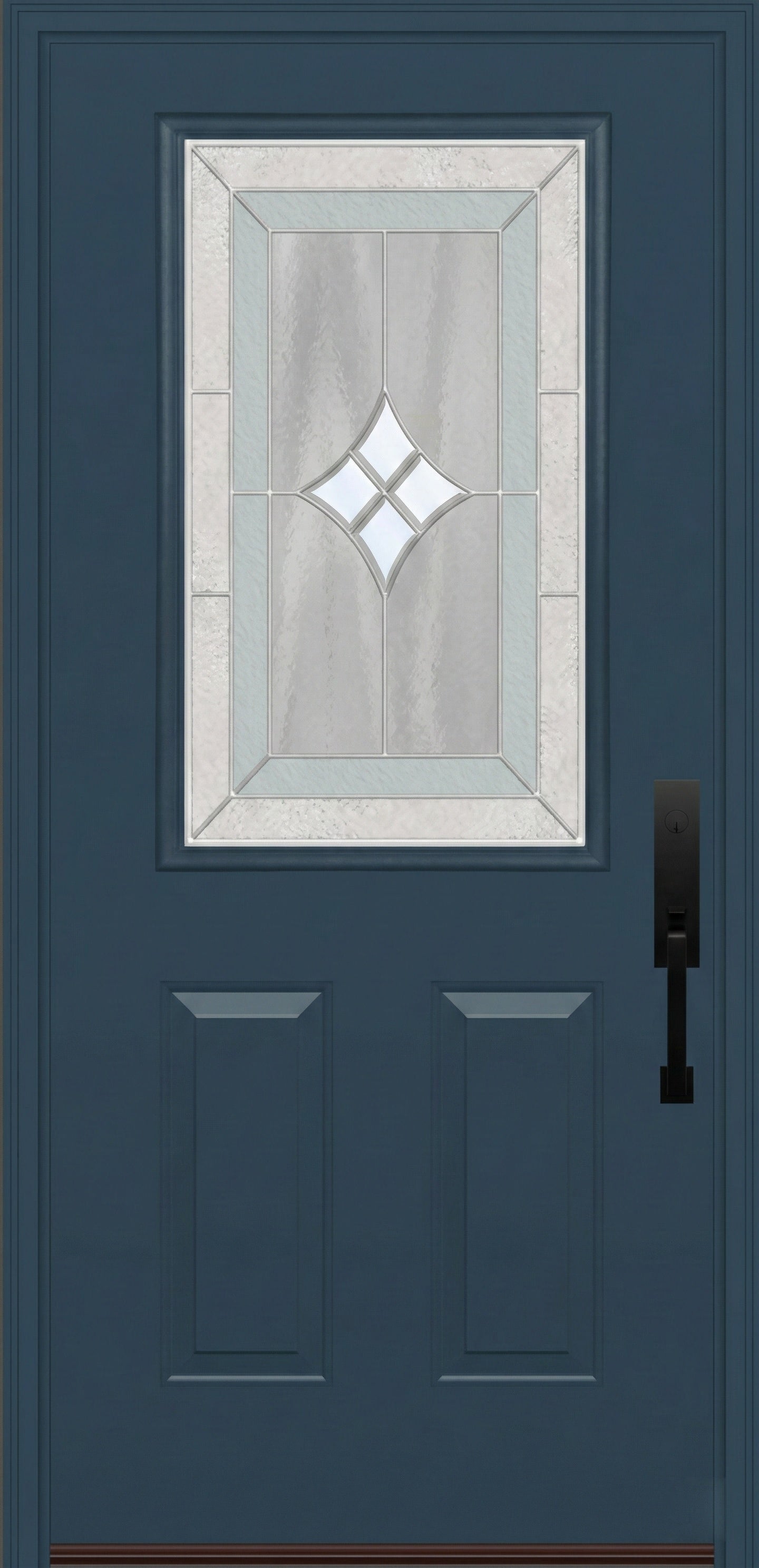 ProVia Legacy Single Entry Door 430 Style Aria Decorative Glass with Zinc Caming and Low-E - Doors and Beyond