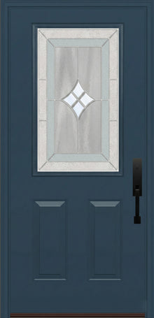 ProVia Legacy Single Entry Door 430 Style Aria Decorative Glass with Zinc Caming and Low-E - Doors and Beyond