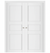 Nova Stile 029 Soft White Laminated Modern Double Pocket Door - Doors and Beyond