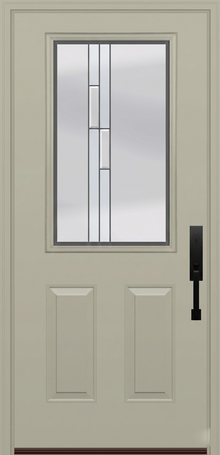 ProVia Legacy Single Entry Door 430 Style Genesis Decorative Glass with Silver Caming and Low-E - Doors and Beyond