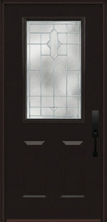 ProVia Legacy Single Entry Door 430 Style Brookhaven Decorative Glass with Zinc Caming and Low-E - Doors and Beyond