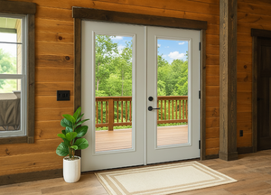 ProVia Legacy Steel 20GA Heavy Duty Patio Double Door Downsized 72x80 Sterling Gray/Sterling Gray Double Pane Low-E W Argon Gas - Doors and Beyond