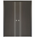 Nova HG002 Japan Oak Laminated Modern Double Pocket Door - Doors and Beyond