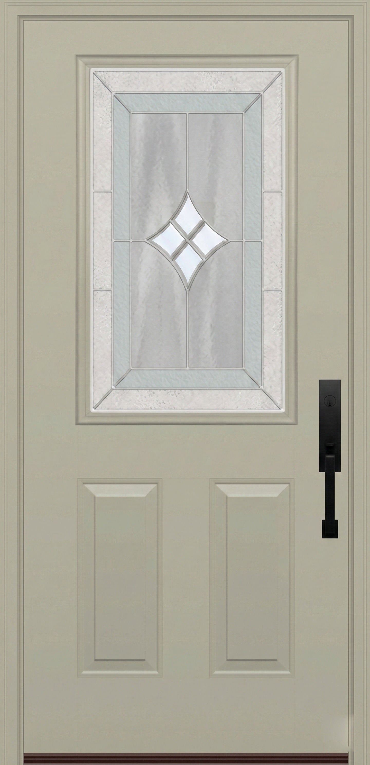 ProVia Legacy Single Entry Door 430 Style Aria Decorative Glass with Zinc Caming and Low-E - Doors and Beyond