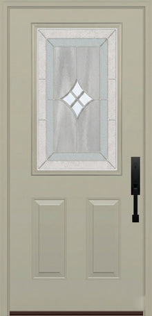 ProVia Legacy Single Entry Door 430 Style Aria Decorative Glass with Zinc Caming and Low-E - Doors and Beyond