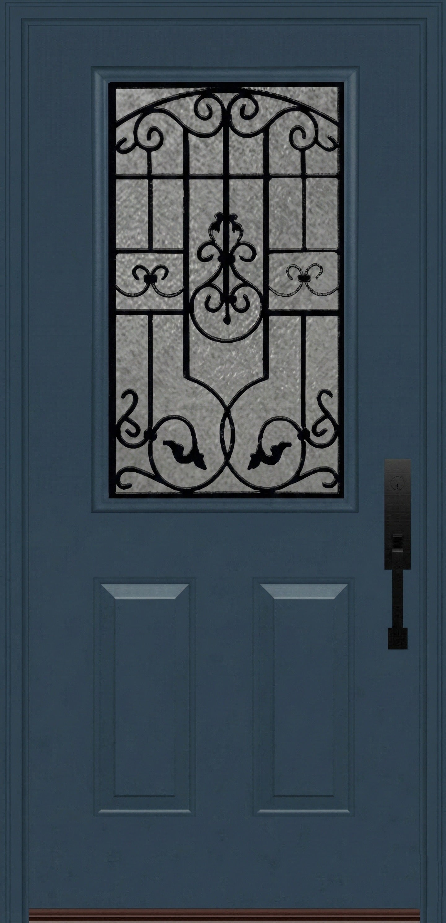 ProVia Legacy Single Entry Door 430 Style Barcelona Decorative Glass With Gluechip Privacy Glass - Doors and Beyond