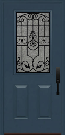 ProVia Legacy Single Entry Door 430 Style Barcelona Decorative Glass With Gluechip Privacy Glass - Doors and Beyond