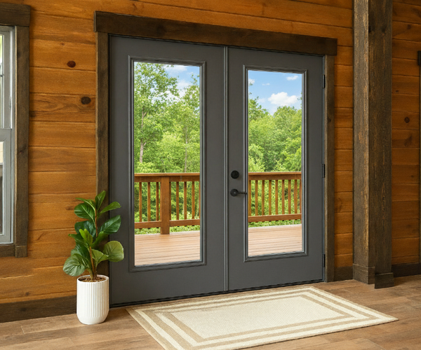 Durable ProVia Legacy Steel Double Doors - 64x80 Nightfall Finish
