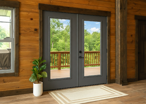 ProVia Legacy Steel 20GA Heavy Duty Patio Double Door Downsized 72x80 Nightfall/Nightfall Double Pane Low-E W Argon Gas - Doors and Beyond