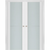 Nova Triplex 002 Soft White Laminated Modern Double Pocket Door - Doors and Beyond