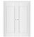 Nova Stile 012 Soft White Laminated Modern Double Pocket Door - Doors and Beyond
