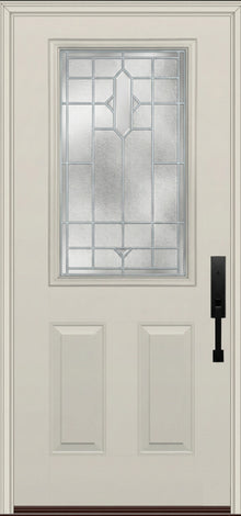 ProVia Legacy Single Entry Door 430 Style Brookhaven Decorative Glass with Zinc Caming and Low-E - Doors and Beyond