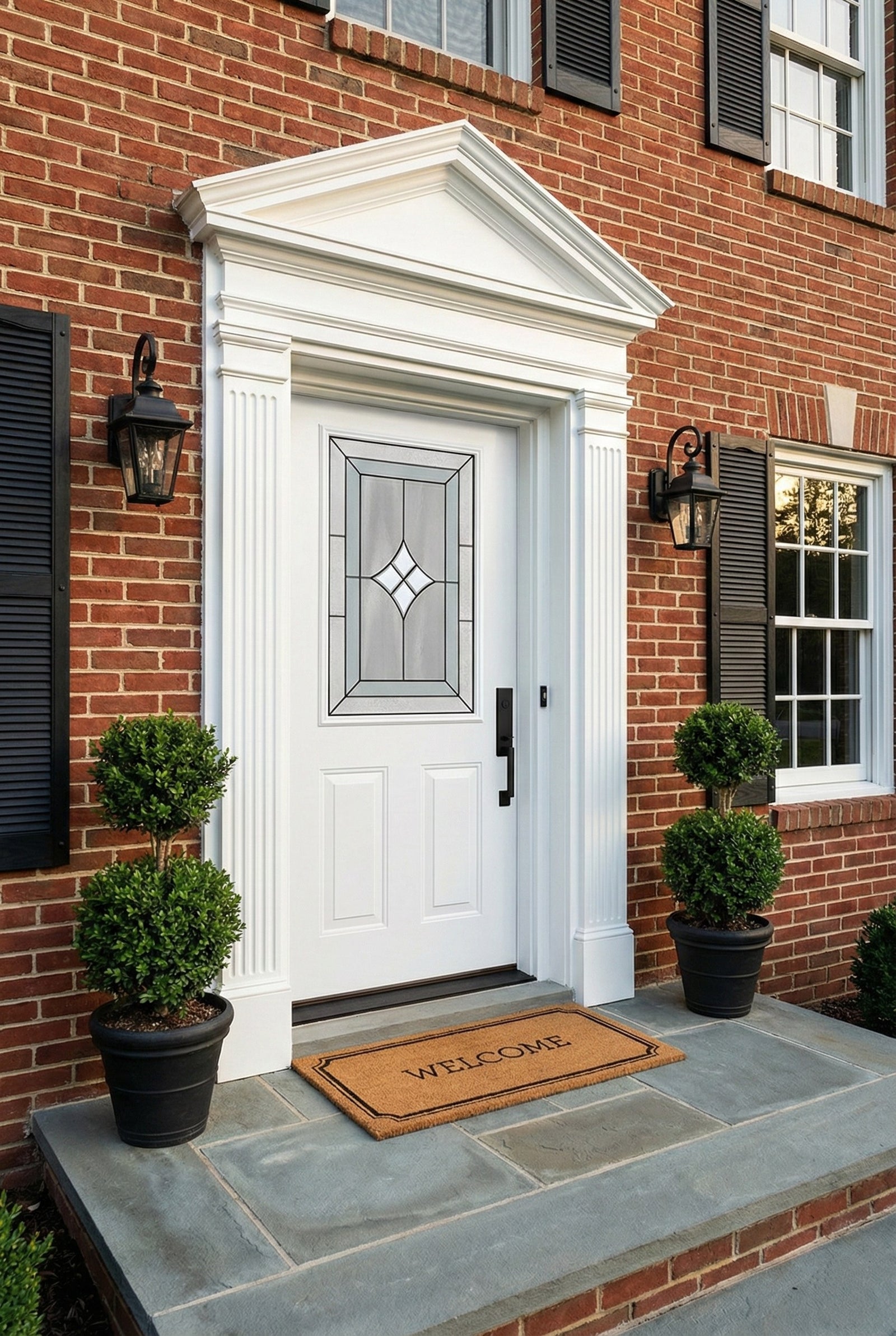 ProVia Legacy Single Entry Door 430 Style Aria Decorative Glass with Patina Caming and Low-E - Doors and Beyond