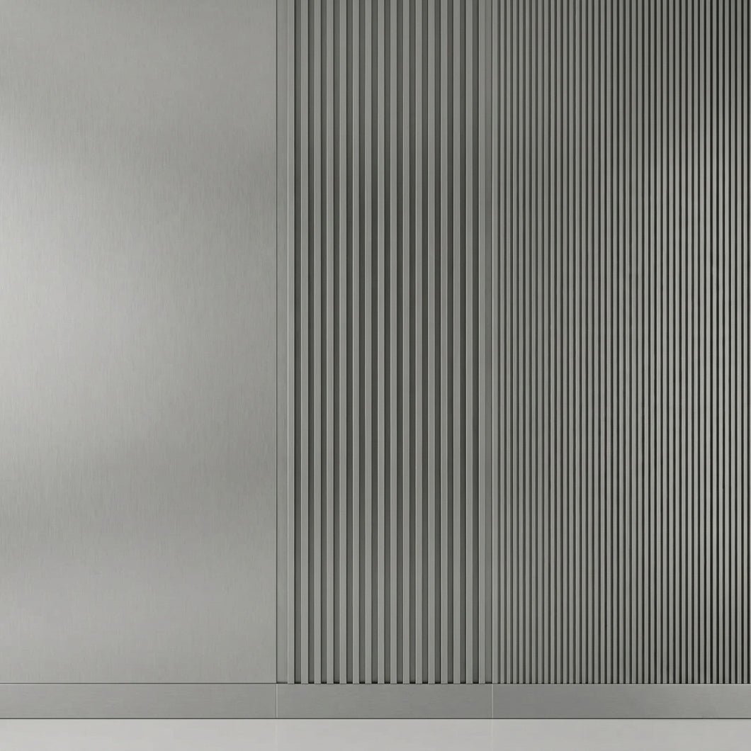 VILO MPC Decorative Wall Panel Brushed Steel 104 5/16" x 23 5/8" - Doors and Beyond