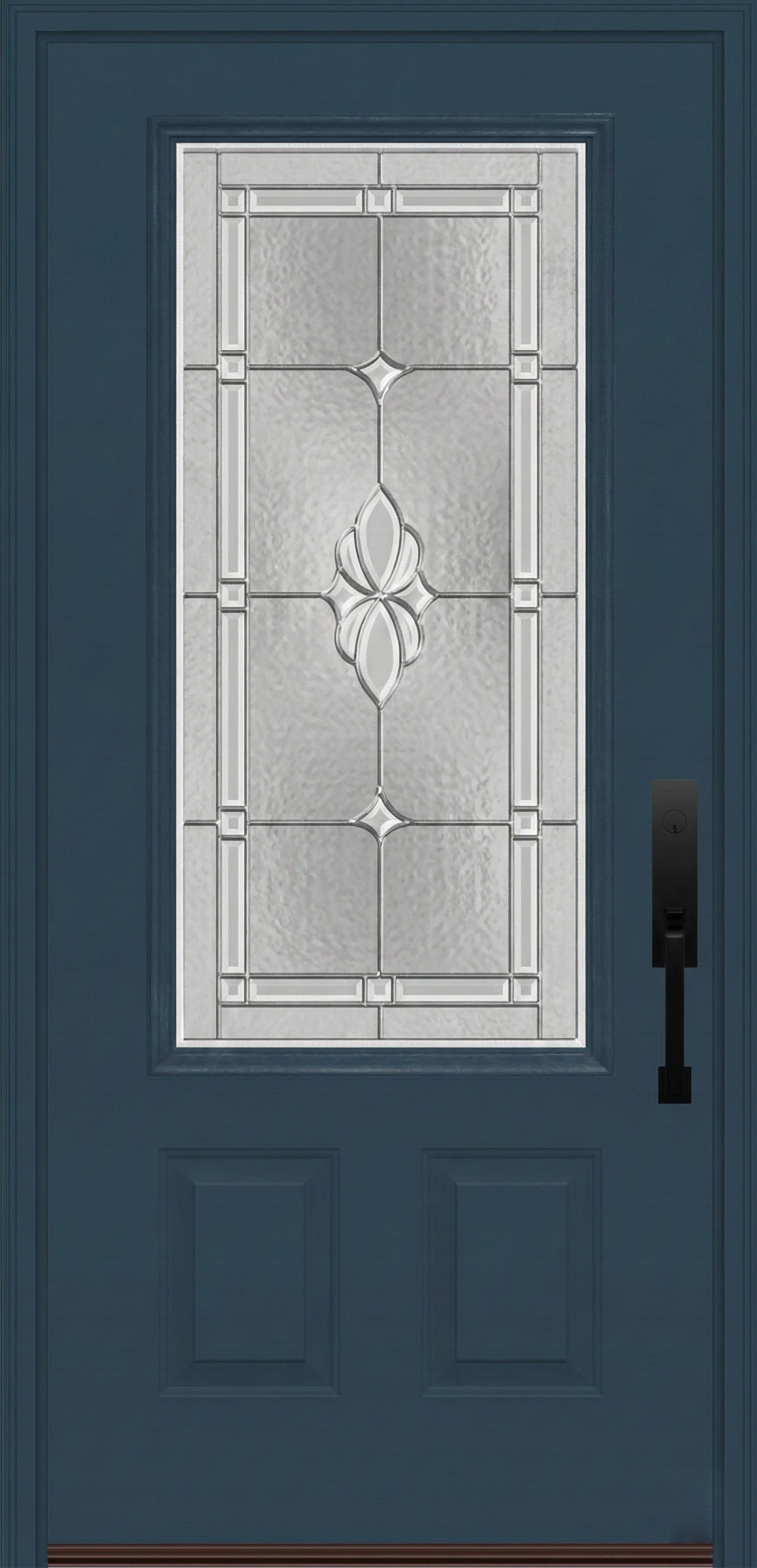 ProVia Legacy Single Entry Door 440 Style Somerset Decorative Glass with Zinc Caming and Low-E - Doors and Beyond