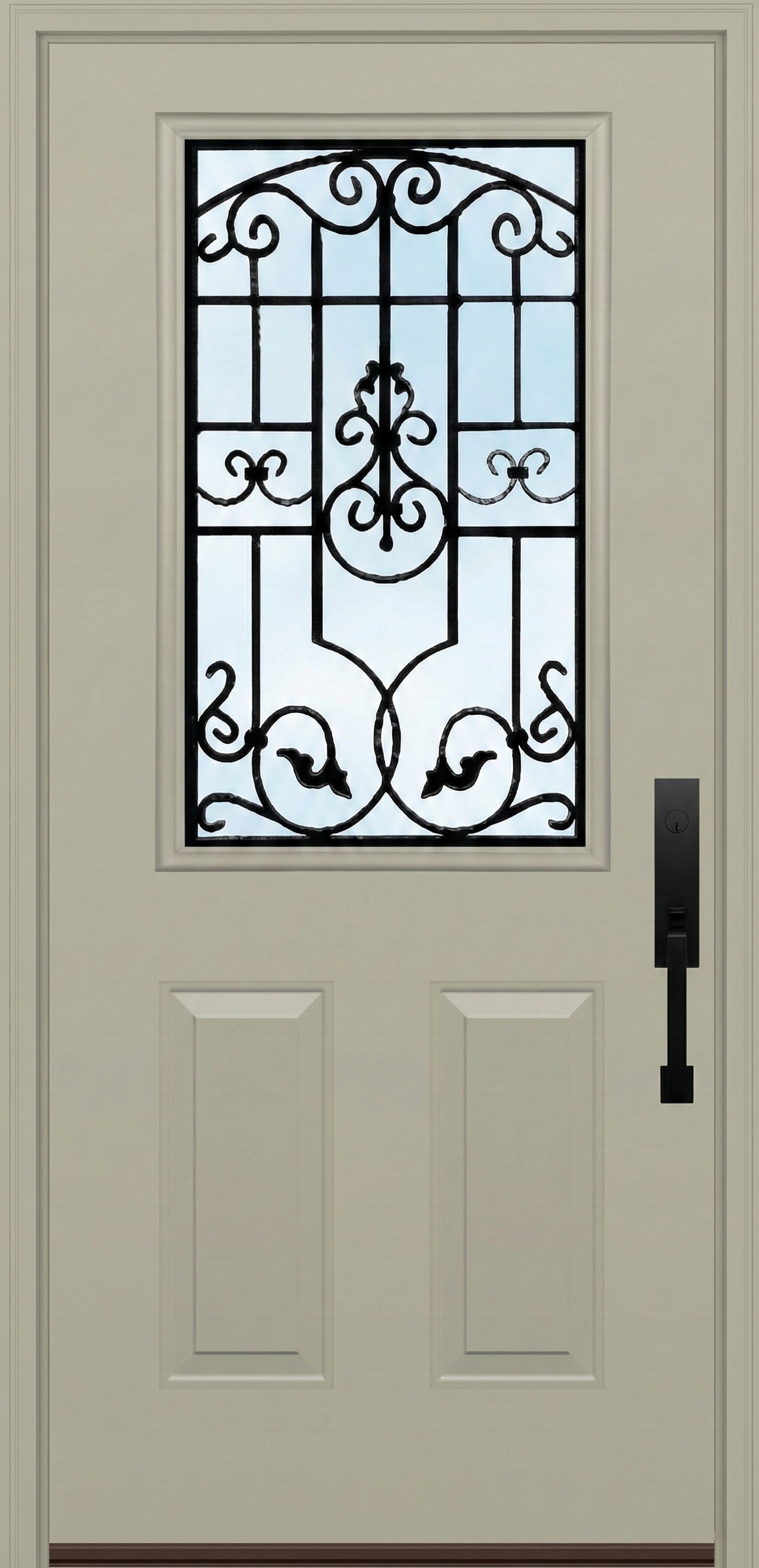 ProVia Legacy Single Entry Door 430 Style Barcelona Decorative Glass Clear Glass and Low E Glass - Doors and Beyond