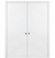 Nova Slant Soft White Laminated Modern Double Pocket Door - Doors and Beyond
