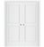 Nova Stile 024 Soft White Laminated Modern Double Pocket Door - Doors and Beyond
