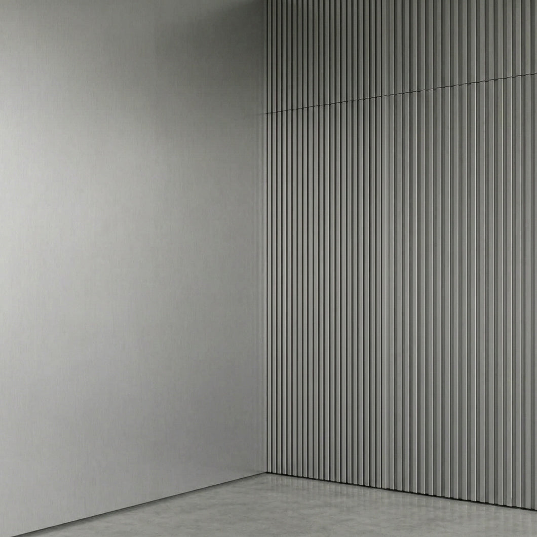 VILO MPC Decorative Wall Panel Brushed Steel 104 5/16" x 23 5/8" - Doors and Beyond