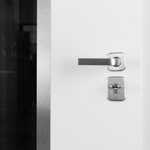 Nova Inox S1 Modern Exterior Single Door 36x80 - White - Doors and Beyond
