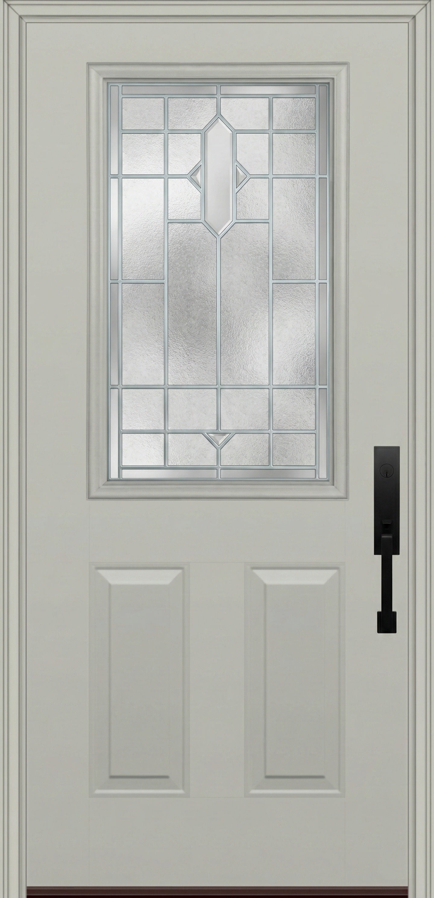ProVia Legacy Single Entry Door 430 Style Brookhaven Decorative Glass with Zinc Caming and Low-E - Doors and Beyond
