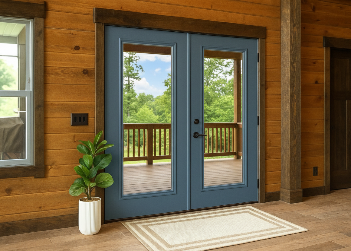 Geneva Blue ProVia Legacy Steel Patio Double Door - 68