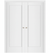 Nova Stile 059 Soft White Laminated Modern Double Pocket Door - Doors and Beyond