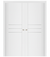 Nova Stile 005 Soft White Laminated Modern Double Pocket Door - Doors and Beyond