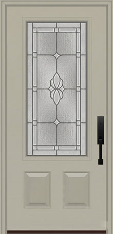 ProVia Legacy Single Entry Door 440 Style Somerset Decorative Glass with Zinc Caming and Low-E - Doors and Beyond