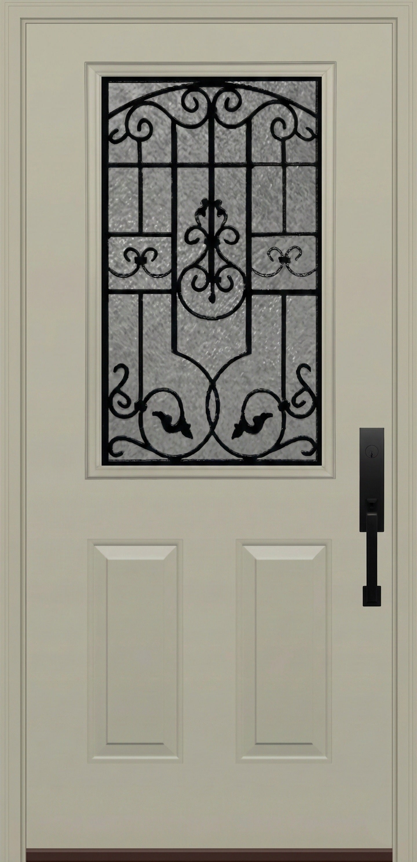 ProVia Legacy Single Entry Door 430 Style Barcelona Decorative Glass With Gluechip Privacy Glass - Doors and Beyond