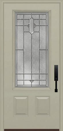 ProVia Legacy Single Entry Door 440 Style Brookhaven Decorative Glass with Zinc Caming and Low-E - Doors and Beyond