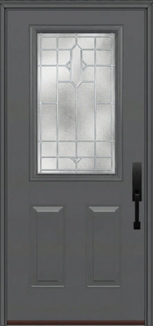 ProVia Legacy Single Entry Door 430 Style Brookhaven Decorative Glass with Zinc Caming and Low-E - Doors and Beyond