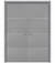 Nova HG008 Silver Wood Laminated Modern Double Pre-Hung Door - Doors and Beyond